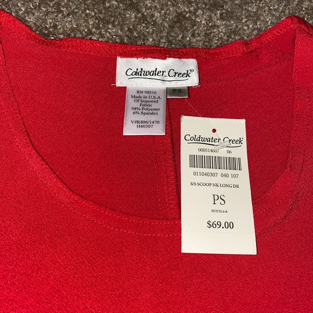 Coldwater Creek Long Maxi Red Dress Stretch, Petite Small, Perfect for h… - Picture 5 of 10